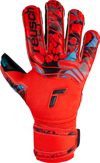 Reusch Attrakt Gold X Evolution Cut Finger Support 5370950 3333 black red front